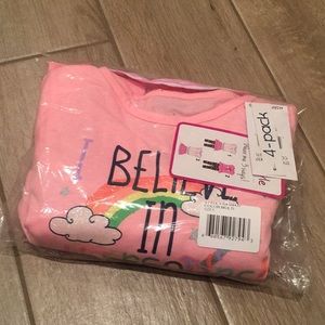 4-Pack Girls Outfit 🦄I Believe In Unicorns🦄